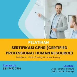 TRAINING SERTIFIKASI CPHR CERTIFIED PROFESSIONAL HUMAN RESOURCE