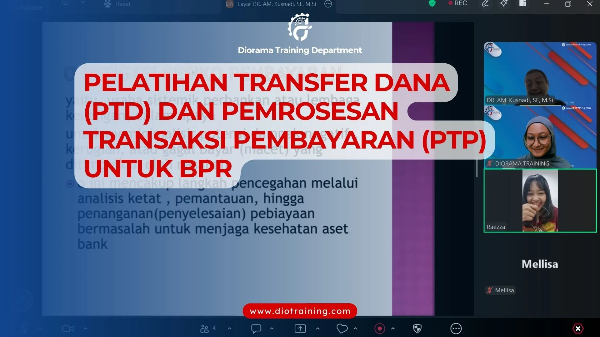 Pelatihan Transfer Dana (PTD) dan Pemrosesan Transaksi Pembayaran (PTP)